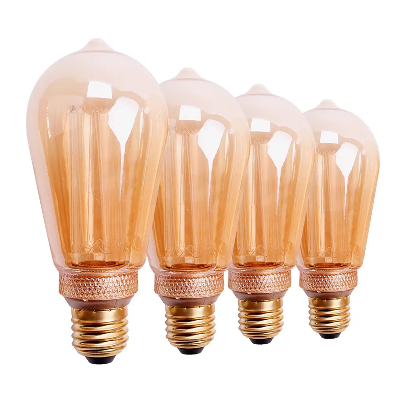 Ampoule LED Edison ST64, en verre d'ambre, 220V 4W, avec certification CE, haute qualité, livraison gratuite