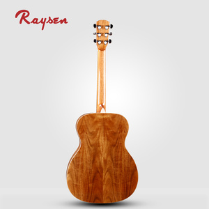 Guitare acoustique en forme de OM, vente chaude <span class=keywords><strong>2018</strong></span>, guitare acoustique à dos rond en koa, fabrication d'usine - Product Image 3
