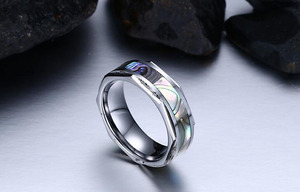 China Fabricante Mejor Precio Película Figura <span class=keywords><strong>Occidental</strong></span> Joyería De Tungsteno Anillo Embutido de la Cáscara para Hombres - Product Image 4