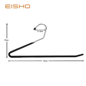 EISHO PVC מצופה נירוסטה בגדי מתכת פתוח סוף מכנסיים קולב