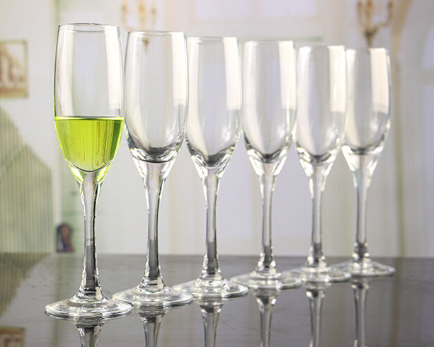 KCP-015 Cheers Champagne Glasses Flutes,Gift Set of 6, BPA-free, Dishwasher safe