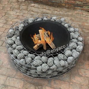 Foyer extérieur à bois barbecue brasoir avec pierre de <span class=keywords><strong>Gabion</strong></span> jardin Brasero Plancha chimee en fonte pour extérieur - Product Image 2