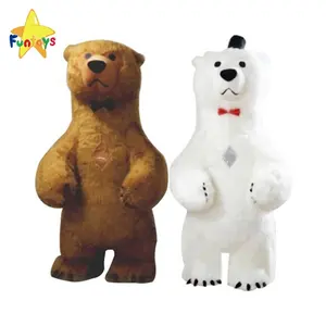 Funtoys CE Personnalisé Ours Polaire Gonflable Costume de Mascotte Pour Adulte