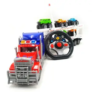 On-line hot selling rc truck wtih six sliding mini car diecast model toys car