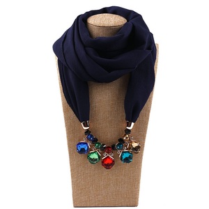 Plain Color Necklace Muslim Hijab <strong>Scarf</strong> <strong>Infinity</strong> Chiffon Pendant Jewelry <strong>Scarf</strong> for Ladies - Product Image 4