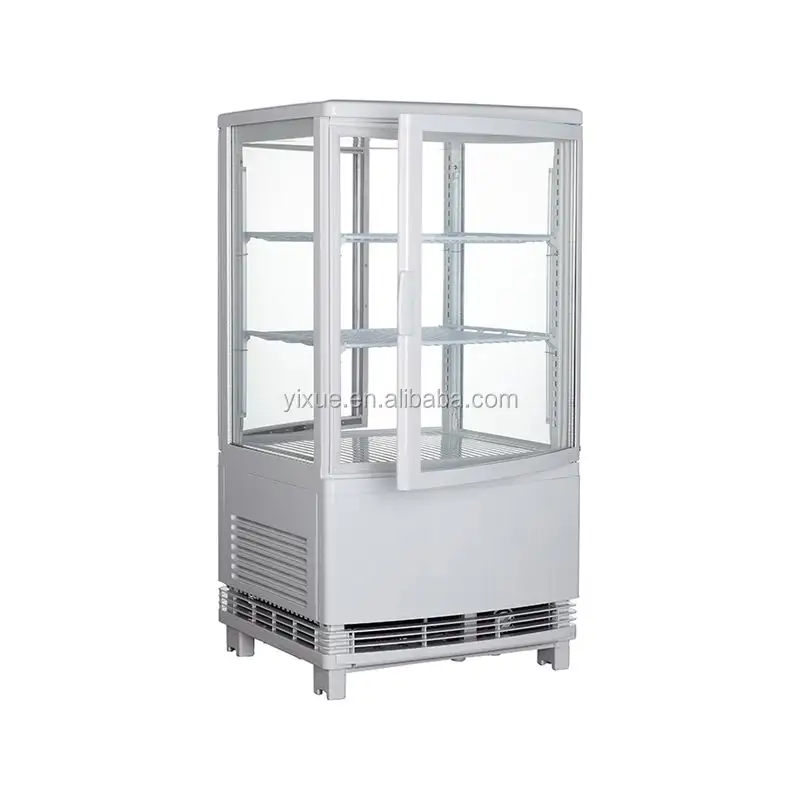 58L 4サイドガラスドアのミニ冷蔵庫スタンド商用ディスプレイコールドドリンククーラー