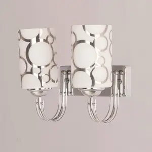 Современные Настенные светильники с белыми теплицами, двойной кронштейн, настенная лампа