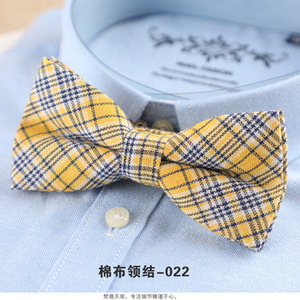 Nœud papillon décontracté pour hommes, grande taille, mode coréenne, en coton, col rayé, à fleurs, vente en gros - Product Image 6