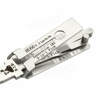 Lishi HU66 V.3 LISHI 2-en-1 Lecteur Décodeur Outils Manuels pour Voiture VW Kit de Crochetage 2-en-1 Outils de Serrurier