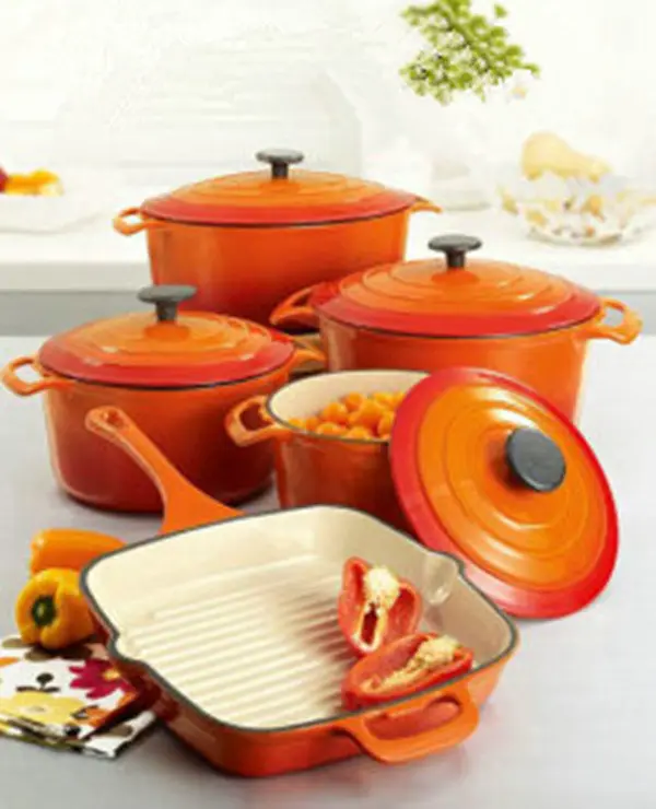 Groothandel Fabriek Prijs Custom Non-Stick Kookgerei Fornuis Keramische Nederlandse Oven Cocotte Braadpan Emaille Gietijzeren Kookpan Sets