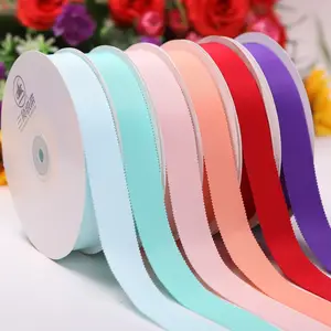 Manufacturer Wholesale Polyester Solid Color Grosgrain Rolls Garment Trims Hat Making Ribbon