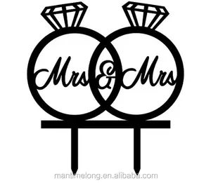 Su misura Acrilico Cake Topper Anello di Diamanti Topper Bella Forniture Romantico Sposa e Lo Sposo Torta Nuziale <span class=keywords><strong>Accessori</strong></span> - Product Image 1