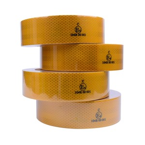 5cm x 45.7m vật liệu phản chiếu màu vàng đỏ trắng PVC ECE 104 r 00 001 Micro lăng kính 3m Băng phản chiếu cho các loại xe tải an toàn - Product Image 5