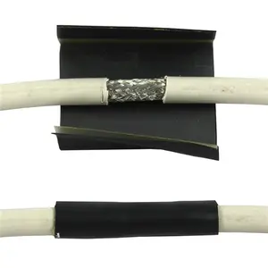 Wraparound heat shrink wire wrap cable sleeve repair kit