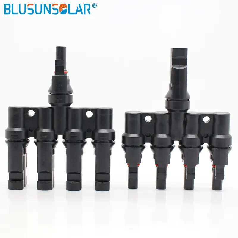 IP67 4 to 1 T/Y Solar Branch PV Connector Standard Solar Panel Parallel Connector for Solar Panel System PV Cable Connector