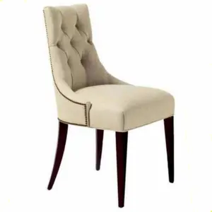 Country Style Antique Chair Oak Wood Upholstered French Dining Chair