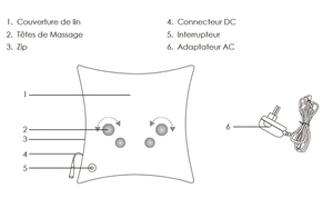 EMOKA-almohada de masaje de vibración multiusos, Cojín cuadrado decorativo para sofá o cama - Product Image 3