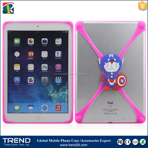 Tamaño grande silicón de <span class=keywords><strong>la</strong></span> historieta 3d caso de parachoques para el ipad aire, universal de silicona caja del teléfono - Product Image 3