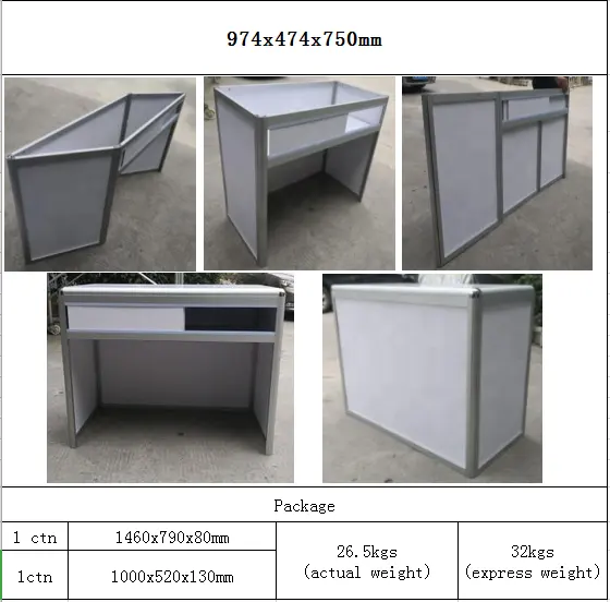 foldable display counter for booth
