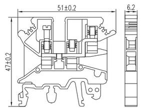 SUK-4/1*2 Thức Ăn Thông Qua UK 4 Twin Terminal <span class=keywords><strong>Block</strong></span> - Product Image 6