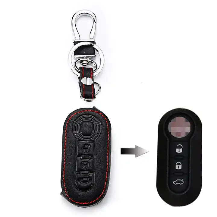 Wholesale 3 BTN télécommande pliable Flid cuir voiture porte-clé couverture  Fob pour Fiat 500 Panda Punto Bravo porte-clé protéger coque From  m.alibaba.com