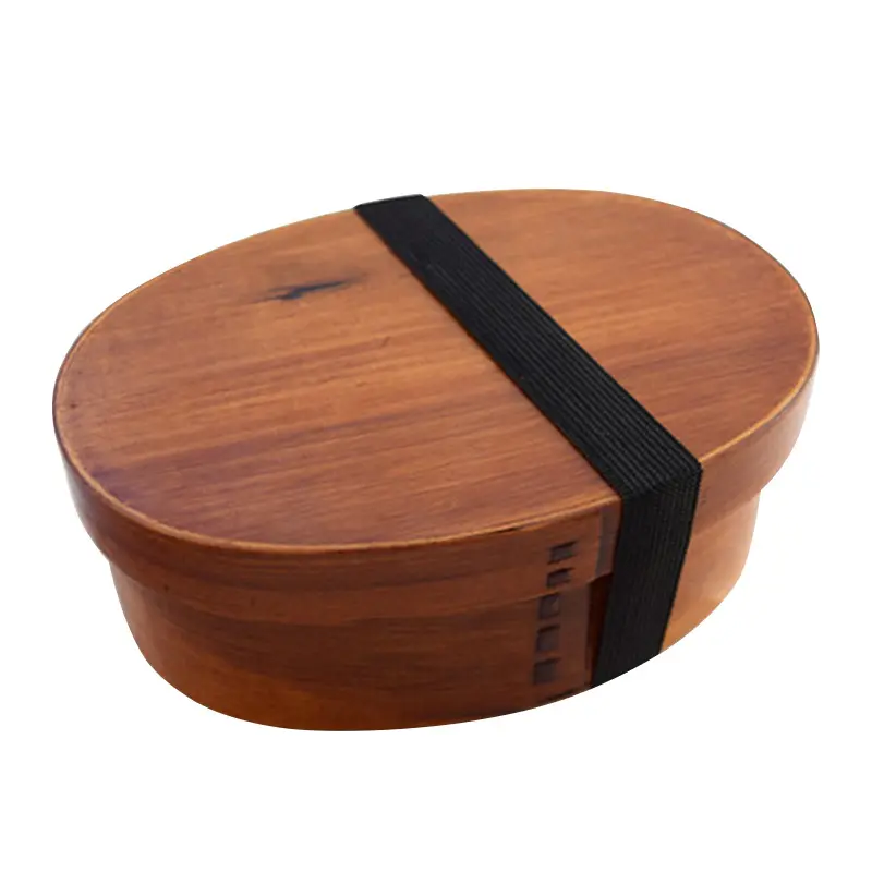 Fiambrera de madera de Sauce de varios tamaños, caja de almuerzo de madera ecológica para alimentos
