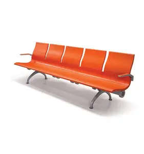 Nuovo design 5-seater gang sedie arancione attesa sedie