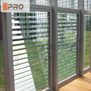 Ventana de Persiana de Vidrio Ajustable de Aluminio con Mosquitera Extraíble, Precio Estándar de Persiana de Vidrio 2047 - Product Image 2
