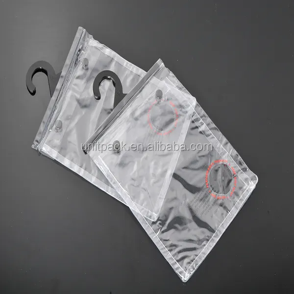 Hoge kwaliteit ondergoed pakket pvc hanger bag polybag