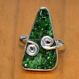 925 plata esterlina bisel-Set Uvorite anillo de piedras preciosas clásico regalo de boda de moda para fiestas - Product Image 1