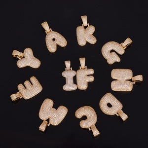 Hip Hop Dei Monili Zircone Cubico A-Z <span class=keywords><strong>Nome</strong></span> Personalizzato In <span class=keywords><strong>Argento</strong></span> Lettere Diamante Della <span class=keywords><strong>Collana</strong></span> Del Pendente <span class=keywords><strong>con</strong></span> campi da tennis Catena Per Le Donne Degli Uomini - Product Image 3