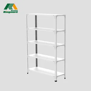Shelf storage racking system adjustable with light duty steel shelving