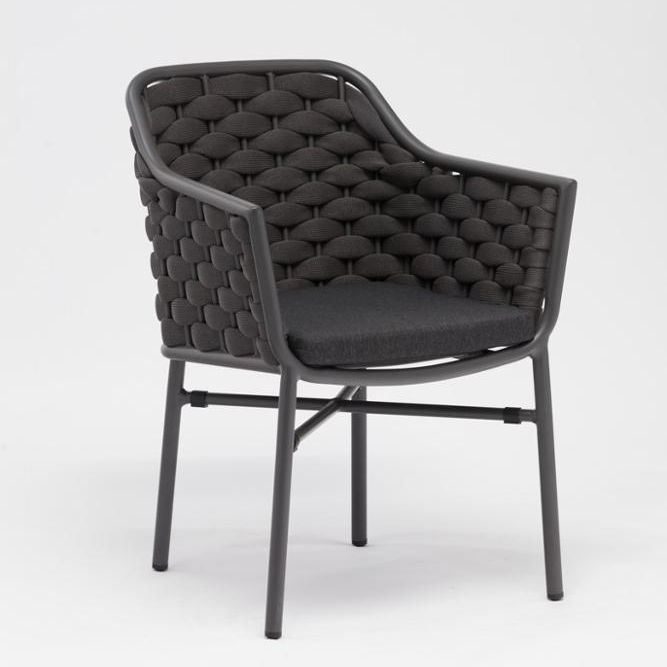 Camping Bistro High-grade Fashion Wide Rope Waterproof Cafe Restaurant Garden Chairs Outdoor Furniture 