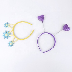 Diadema <span class=keywords><strong>de</strong></span> plástico con forma <span class=keywords><strong>de</strong></span> corazón y purpurina para el cabello, juego <span class=keywords><strong>de</strong></span> accesorios para el cabello - Product Image 1