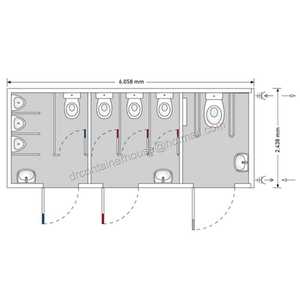 Trung Quốc Prefab Đúc Sẵn Ngoài Trời Giá Rẻ Modular Công Cộng 20ft 40ft Di Động Di Động Container Phòng Tắm Vòi Hoa Sen Nhà Vệ Sinh Cho Bán - Product Image 4