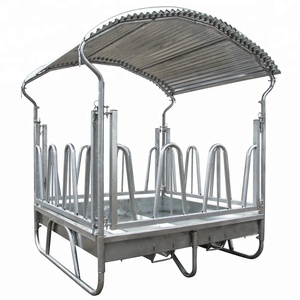 หรูหราที่กำหนดเองจุ่มร้อนสังกะสีหญ้าแห้งม้าฟาร์มป้อนที่มีหลังคา - Product Image 1