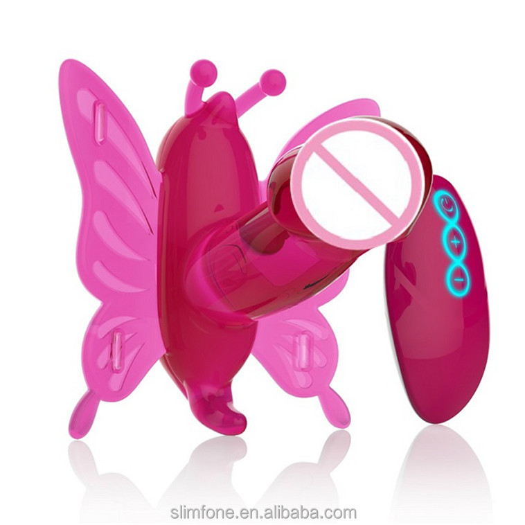 Silicone + ABS Réel Peau Papillon Gode