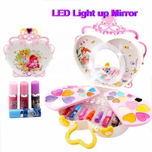 Deluxe kosmetik spielzeug machen up set Light up spiegel make-up-kit