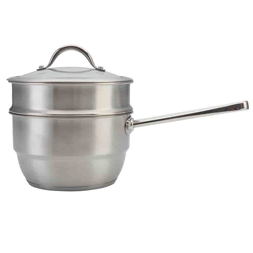 Stainless Steel Cookware Set with Glass Lid Multifunction Saucepan and Casserole with Steamer Set · image 6