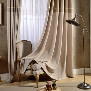 High Quality Linen Fabric Grommet Panels Drapery Window Blackout Curtain,Curtains Ready Made