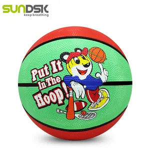 Venta al por mayor bola de baloncesto tamaño 3-Ballon de basket ball colorido tamaño 3 dibujos animados baloncesto interior