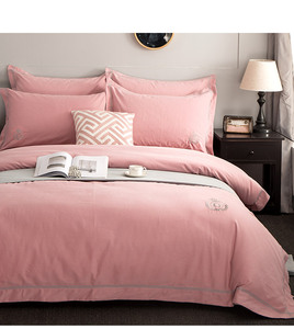 De algodón puro moderno funda nórdica con funda de almohada de cama de bordado hotel de lujo cubierta de cama set de proveedor de fábrica - Product Image 3