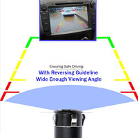 Caméra de recul de voiture avec capteur d'image couleur CMOS 1/3, 170 degrés, avec lignes de guidage pour système d'aide au stationnement