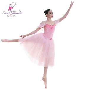 Rosa romantico lungo di balletto di ballo tutu velluto body corsetto con lunghi molle di <span class=keywords><strong>tulle</strong></span> del tutu del pannello esterno 18582 - Product Image 2