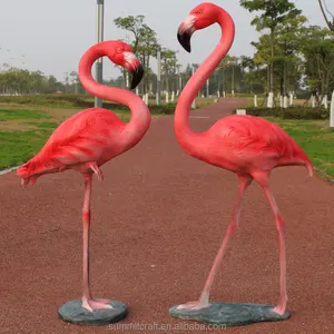 Poly resin Flamingo Statue für Garten dekoration