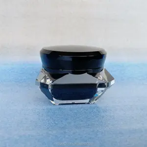 Pote luxuoso de creme de diamante, recipiente cosmético de cristal 5g 15g 30g 50g