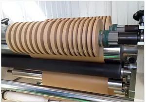 Kraft Paper Jumbo Roll Slitter Rewinder, Mesin Pemotong untuk Kertas