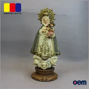 Lujo Vida Religiosa tamaño Virgen María estatua hold bebé