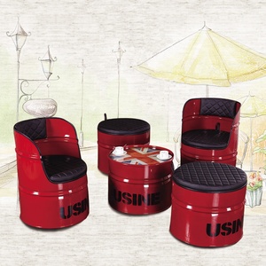 Sgabello da <span class=keywords><strong>Bar</strong></span> Vintage in ferro battuto creativo vecchio secchio di vernice personalità sgabelli per il tempo libero sedia in metallo con divano ristorante - Product Image 5