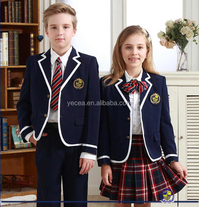 Juego de uniforme escolar de diseño inglés, blazer para escuela ...